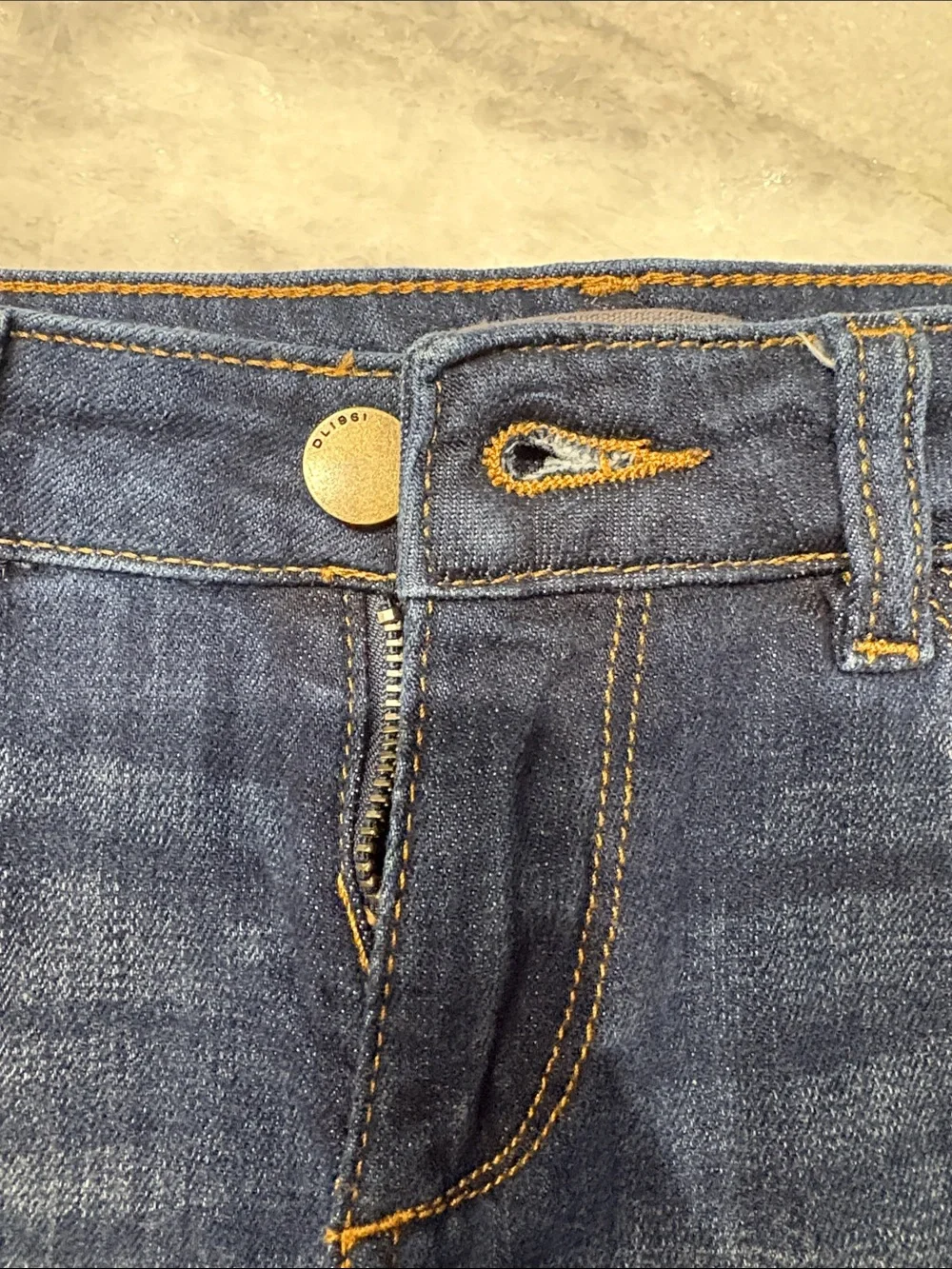 DL1961 Dark Indigo Rolled Cuff Denim Shorts